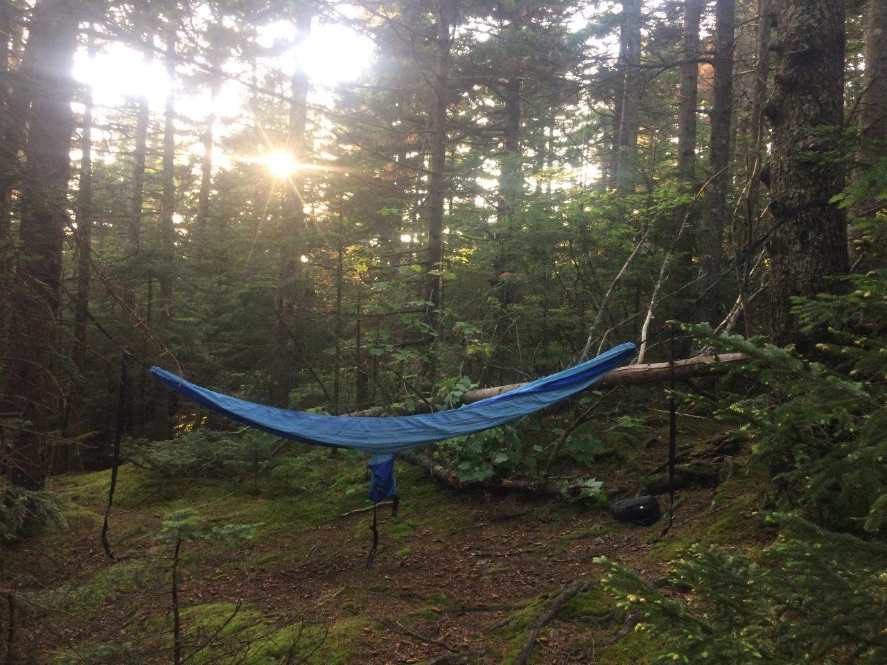 Beginning and ending my LT journey alone and in a hammock.
